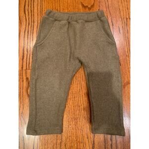 Zara Knit Harem Jogger Pants | Brown Tan | 12-18 months